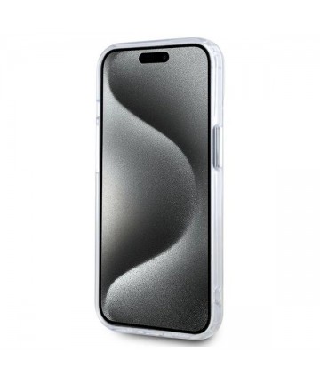 Karl Lagerfeld IML Metal Choupette Head MagSafe iPhone 15 Plus Case - White