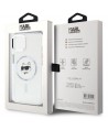 Karl Lagerfeld IML Metal Choupette Head MagSafe iPhone 15 Plus Case - White