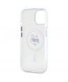 Karl Lagerfeld IML Metal Choupette Head MagSafe iPhone 15 Case - White