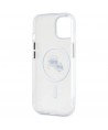 Karl Lagerfeld IML Metal Karl&Choupette Head MagSafe iPhone 15 Case - White