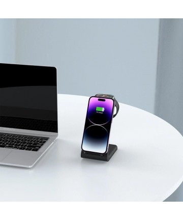 Tech-Protect QI15W-A36 3in1 Charging Station for Apple - Black