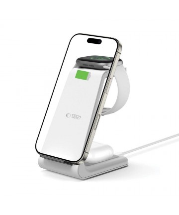 Tech-Protect QI15W-A36 3in1 Charging Station for Apple - White