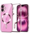 Tech-Protect MagFlex MagSafena iPhone 16 Case - Clear / Pink