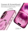 Tech-Protect MagFlex MagSafena iPhone 16 Case - Clear / Pink