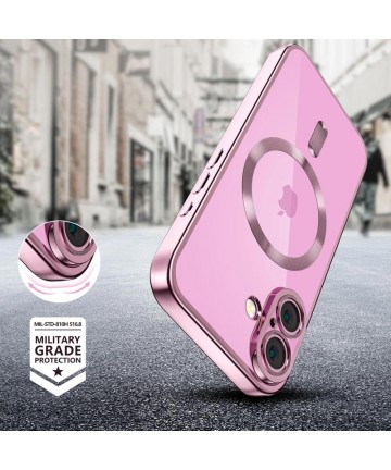 Tech-Protect MagFlex MagSafena iPhone 16 Case - Clear / Pink