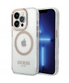 Guess Metal Outline MagSafe case for iPhone 15 Pro - gold