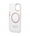 Guess Metal Outline MagSafe Case for iPhone 15 Plus / 14 Plus - Gold
