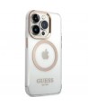 Guess Metal Outline Magsafe iPhone 15 Pro Max Case - Gold