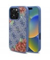 Guess 4G Flowers Print MagSafe case for iPhone 16 Pro Max - blue
