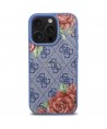 Guess 4G Flowers Print MagSafe case for iPhone 16 Pro Max - blue