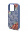 Guess 4G Flowers Print MagSafe case for iPhone 16 Pro Max - blue