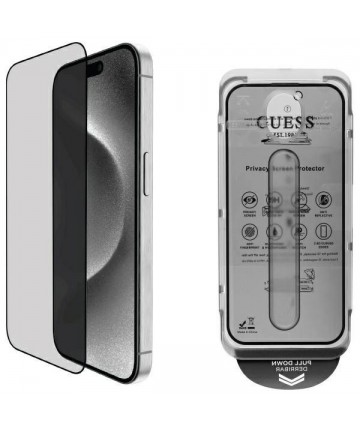 Guess Screen Protector Privacy 2.5D Outline tempered glass for iPhone 16 Pro