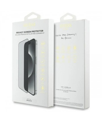 Guess Screen Protector Privacy 2.5D Outline tempered glass for iPhone 16