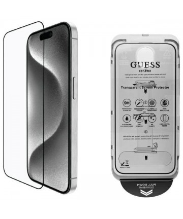 Guess Screen Protector 2.5D Outline Tempered Glass for iPhone 16 Pro Max