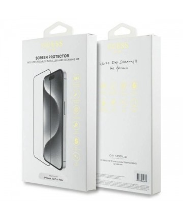 Guess Screen Protector 2.5D Outline Tempered Glass for iPhone 16 Pro Max