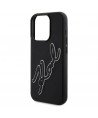 Karl Lagerfeld 3D Rubber Signature Case for iPhone 15 Pro - Black