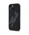 Karl Lagerfeld 3D Rubber Signature iPhone 15 Case - Black