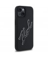 Karl Lagerfeld 3D Rubber Signature iPhone 15 Case - Black