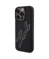 Karl Lagerfeld 3D Rubber Signature Case for iPhone 15 Pro Max - Black