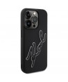 Karl Lagerfeld 3D Rubber Signature Case for iPhone 15 Pro Max - Black