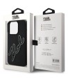 Karl Lagerfeld 3D Rubber Signature Case for iPhone 15 Pro Max - Black