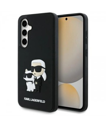 Karl Lagerfeld 3D Rubber Karl&Choupette Case for Samsung Galaxy S24 FE - Black