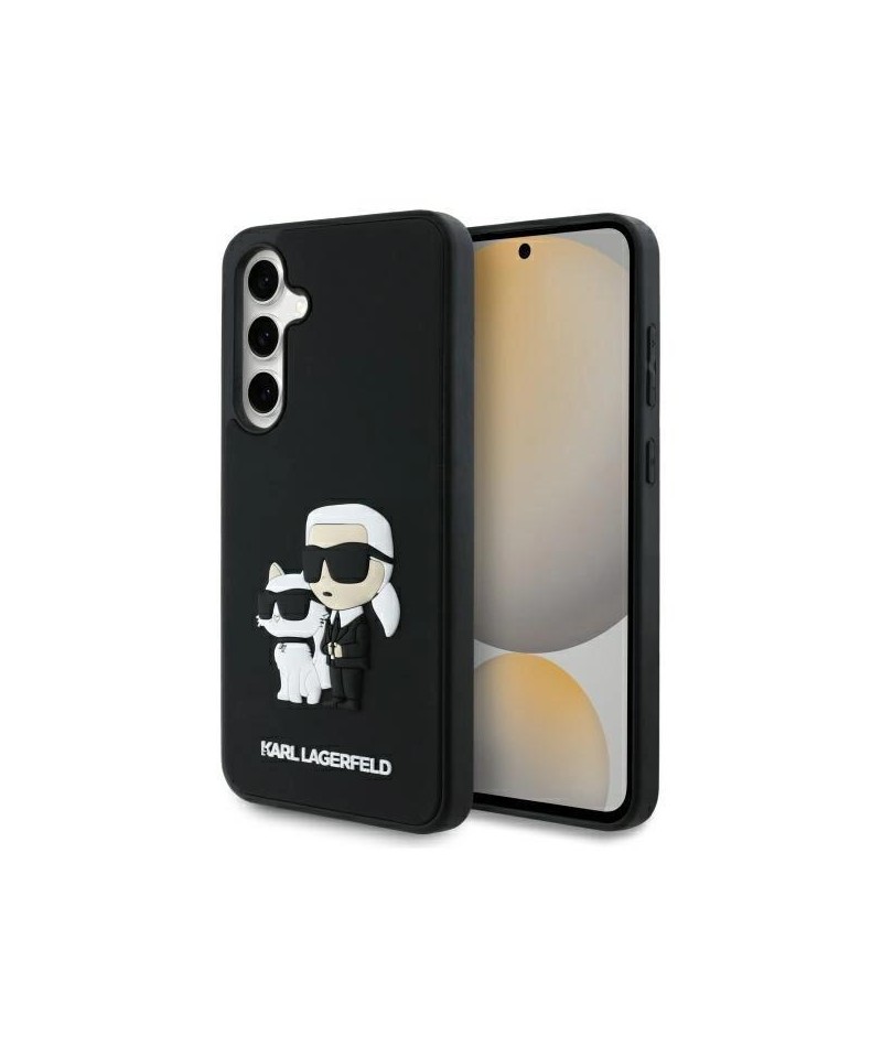 Karl Lagerfeld 3D Rubber Karl&Choupette Case for Samsung Galaxy S24 FE - Black