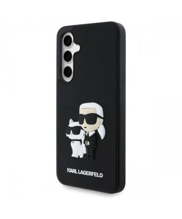Karl Lagerfeld 3D Rubber Karl&Choupette Case for Samsung Galaxy S24 FE - Black