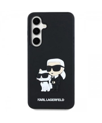 Karl Lagerfeld 3D Rubber Karl&Choupette Case for Samsung Galaxy S24 FE - Black