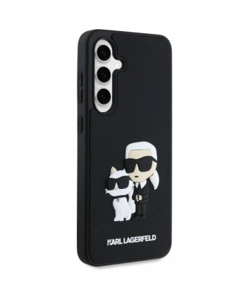 Karl Lagerfeld 3D Rubber Karl&Choupette Case for Samsung Galaxy S24 FE - Black