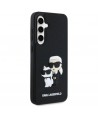 Karl Lagerfeld 3D Rubber Karl&Choupette Case for Samsung Galaxy S24 FE - Black