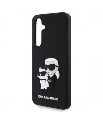 Karl Lagerfeld 3D Rubber Karl&Choupette Case for Samsung Galaxy S24 FE - Black