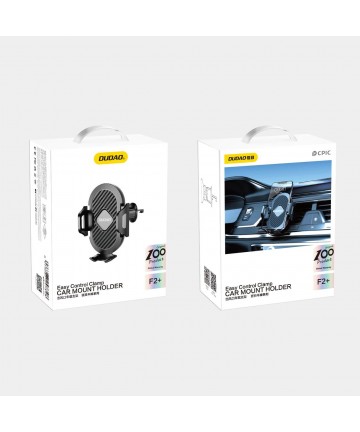 Dudao F2+ smartphone holder for air vent, clamp - black