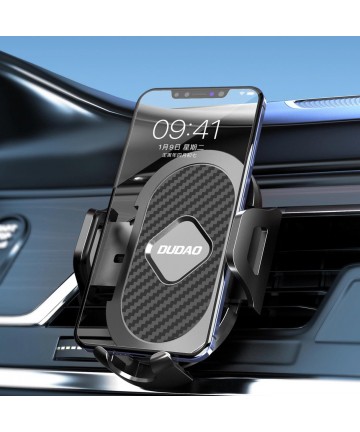 Dudao F2+ smartphone holder for air vent, clamp - black