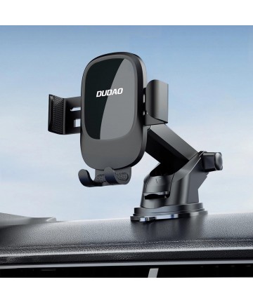 Dudao F5N+ smartphone holder with suction cup, gravity - black