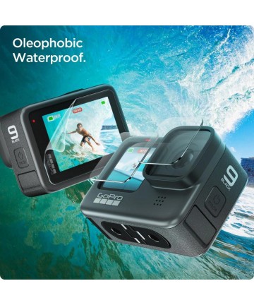 Spigen Glass.tR Slim Tempered Glass + Film 2-Set for GoPro Hero 9 / 10 / 11 / 12 - Transparent