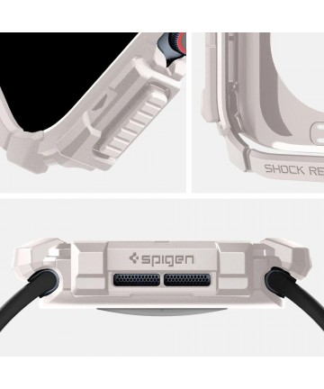 Spigen Rugged Armor Strap for Apple Watch 10 46mm - Beige