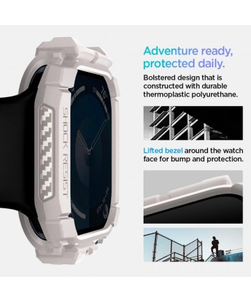Spigen Rugged Armor Strap for Apple Watch 10 46mm - Beige
