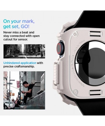 Spigen Rugged Armor Strap for Apple Watch 10 46mm - Beige