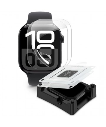 Tech-Protect Supreme Hydrogel Film Set 2-pack for Apple Watch 10 42 mm - transparent