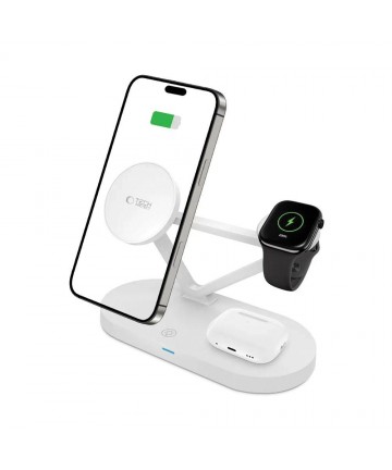 Tech-Protect QI15W-A41 3in1 Wireless Charger with MagSafe for Apple Devices - White