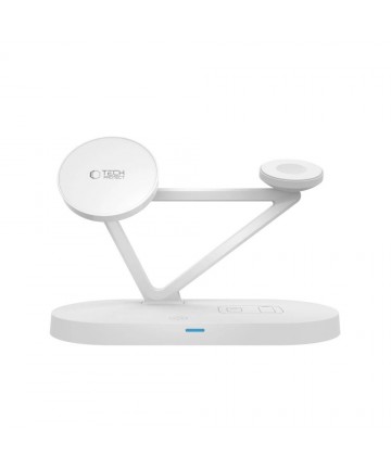 Tech-Protect QI15W-A41 3in1 Wireless Charger with MagSafe for Apple Devices - White