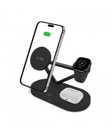 Tech-Protect QI15W-A41 3in1 Wireless Charger with MagSafe for Apple Devices - Black