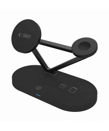 Tech-Protect QI15W-A41 3in1 Wireless Charger with MagSafe for Apple Devices - Black