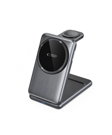 QI15W-A42 3in1 Inductive Charger with MagSafe for Apple Devices - Gray