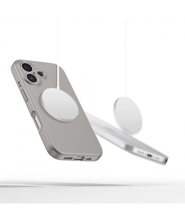 Tech-Protect Liquid Silicone MagSafe iPhone 16 Case - Gray