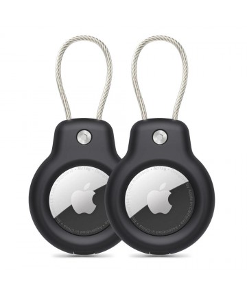 Tech-Protect Rough Vein 2-pack case for Apple AirTag - black