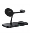 Tech-Protect QI15W-A45 3in1 Wireless Charger with MagSafe for Apple Devices - Black