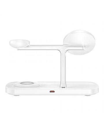 Tech-Protect QI15W-A45 3in1 Wireless Charger with MagSafe for Apple Devices - White