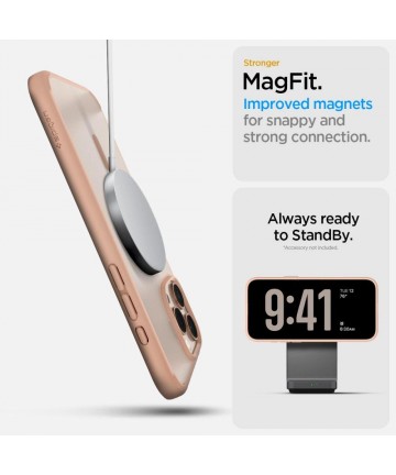 Spigen Ultra Hybrid ”T” Magsafe iPhone 16 Pro Case - Pink